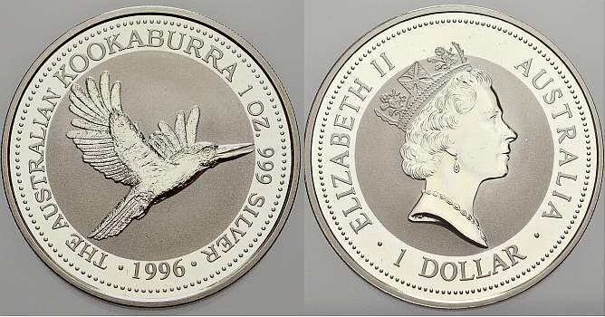 Australien 1 Dollar Kookaburra 1996 Elizabeth II Seit 1952 BU MA