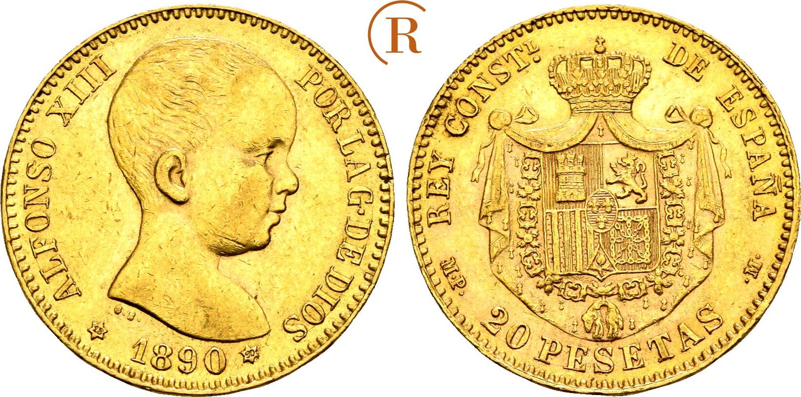 Spanien Alfonso Xiii Pesetas Madrid Gold Ef Ma