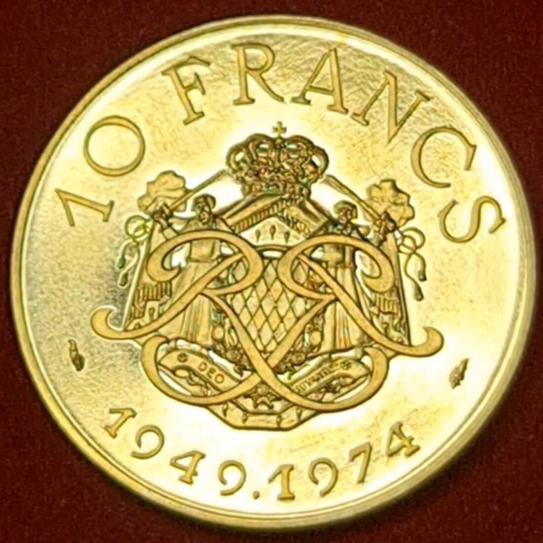 Monaco Francs Goldm Nze Gold Probe Essai Rainier Iii