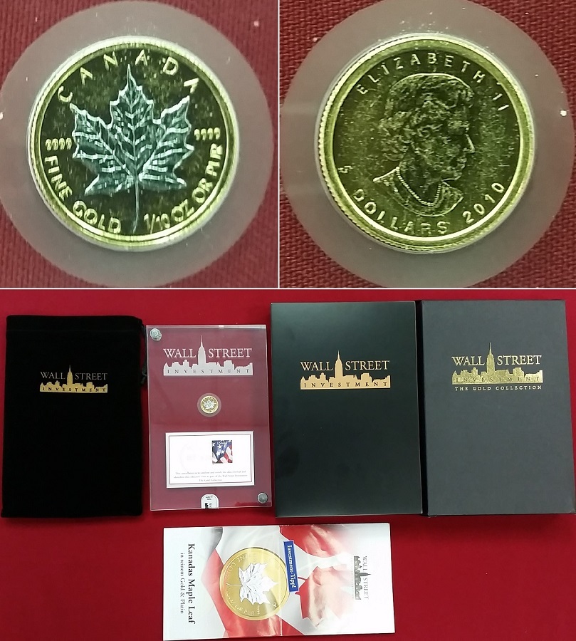 Kanada Dollar Unze Gold Maple Leaf Goldm Nze Teilplatiniert