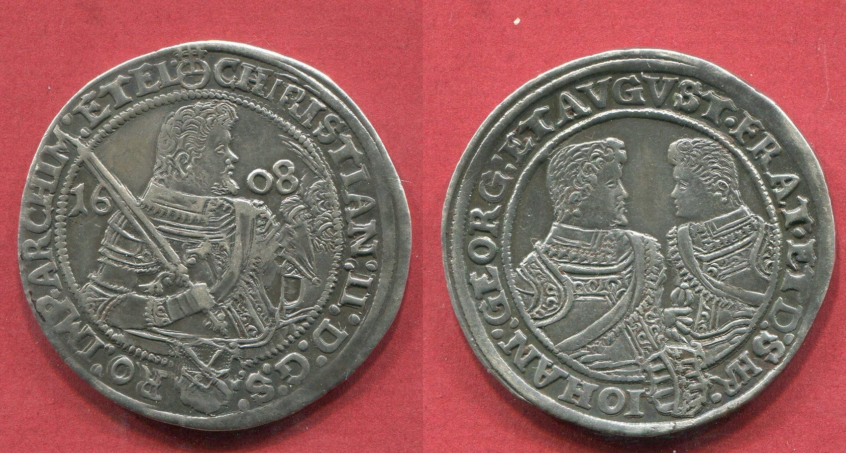 Sachsen Albertinische Linie Taler Christian Ii Johann Georg