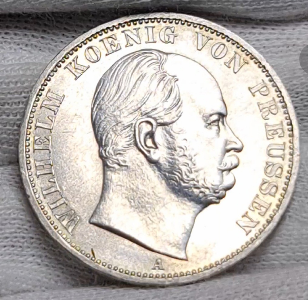 Preußen Königreich 1 Taler Vereinstaler 1866 Wilhelm I Kursmünze