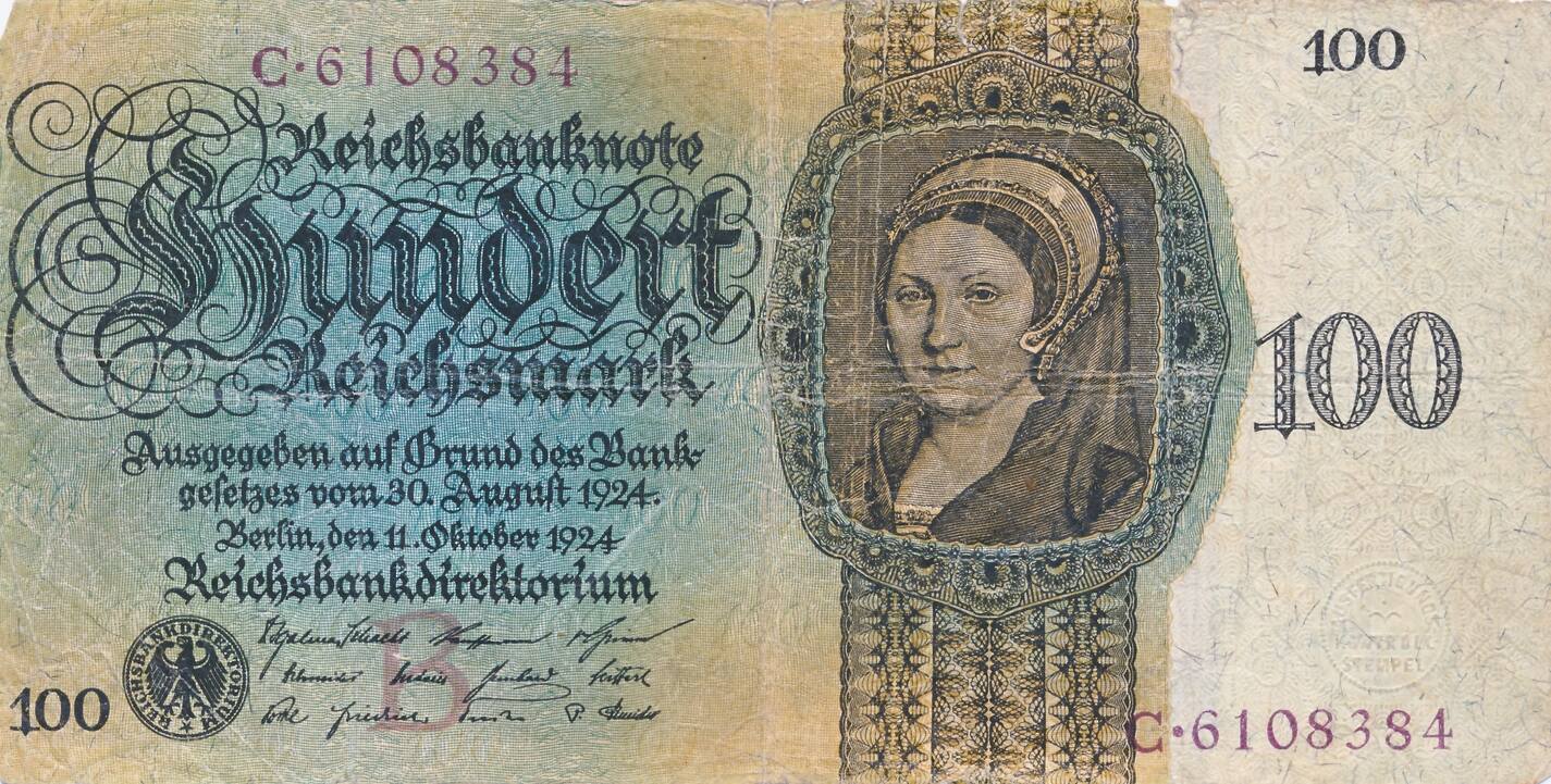 Deutschland Deutsches Reich Mark Reichsbanknote Reichsmark