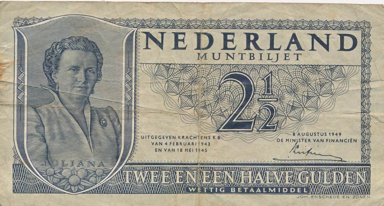 Niederlande Gulden Geldschein Banknote Vf Ma Shops