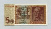 Deutsche Reichsbank 1924-1945 5 Reichsmark 01.8.1942 Ros.179b 1 bis 1-