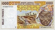 West-Afrikanische Staaten 1.000 Francs Pick 811 T.g -