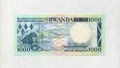 Rwanda 1.000 Francs 01.1.1988 P.21a - Gorillas - See - T&auml;nzer - unc/kass... 5,00 EUR  Excl. 7,90 EUR Verzending