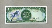 Trinidad & Tobago 5 Dollars P.37a -