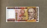 Peru 5.000.000 Intis - Antonio Raimondi - -