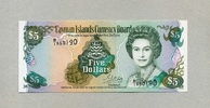 Cayman Island 5 Dollars P.17a -