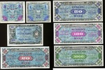 Alliierte Besatzung *7 Werte Ros.201-207* 1-1.000 Mark 1944 au/unc