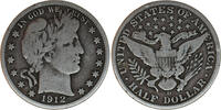  1/2 Dollar 1912 USA, 1/2 Dollar, 1912, 12g, 30.6mm, D  76,10 EUR  Excl. 10,00 EUR Verzending