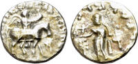 Indogriechen Drachm Indo-Skythian. Azes, c. 58-12 BC. AR/BI Drachm (14mm, 1.58g) -