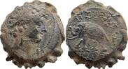 Seleucid Kingdom AE serrate Serrate AE Antiochos VI. Dionýsos 144-142 př. n. l. -