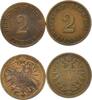 Deutschland 2 x 2 Pfennig Lot von 2 X 2 Pfennig -