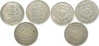 Deutschland 3 x 25 Pfennig Lot von 3 X 25 Pfennig -