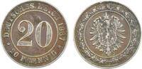 Deutschland 20 Pfennig Kaiserreich, kleiner Adler -