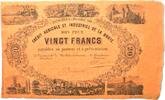 Schweiz 20 Francs Freiburg, Agricultural and Industrial Credit of Broye, 1. Dezember 1866 -