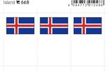 Lindner Flaggensticker Island (6er Pack) 668 Neu -