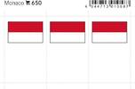 Lindner Flaggensticker Monaco (6er Pack) 650 Neu -
