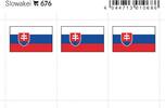 Lindner Flaggensticker Slowakei (6er Pack) 676 Neu -
