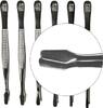 Safe Pinzette 120 mm, vernickelt, Spitze gebogen, eckig Nr. 858 Neu -