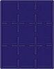 Lindner Velourseinlage Dunkelblau für 9 Slabs 63x85 mm 2219ME Neu -