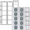 Lindner Multi Collect Blätter, für 15 Münzen bis 42 mm Ø, MU15R (5er Pack) Neu -