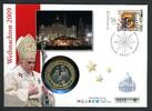 Vatikan 2009 Numisbrief mit Medaille Weihnachte 2009 BU -