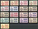 DDR DDR Dienstmarken ZKD MiNr. C 16-30, Satz komplett postfrisch MiNr. C 16-30, Satz komplett Dienstmarken ZKD -