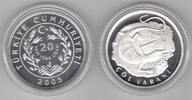  LIRA 2005 TURKEY - SILVER PROOF 20 NEW  COIN YEAR KM#1185 ANIMALS DESER... 63,93 EUR59,45 EUR  Excl. 8,52 EUR Verzending