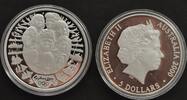AUSTRALIA - SILVER PROOF 5$ COIN 2000 YEAR SYDNEY OLYMPIAD KM#380 9 RASCES FACES -