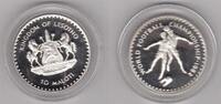 10 MALOTI LESOTHO SILVER PROOF COIN YEAR KM#34 SPAIN FIFA WORLD CUP -