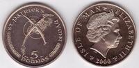5 POUNDS ISLE OF MAN - RARE VIRENIUM UNC COIN 2000 YEAR KM#1044 PATRICK`S HYMN -