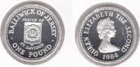 1 POUND JERSEY - RARE SILVER PROOF COIN YEAR KM#60a ST. SAVIOUR -
