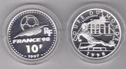 France 10 FRANCS FRANCE SILVER PROOF COIN YEAR KM#1164 FIFA FOOTBALL 1998 GERMANY -