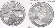 21 ECU GIBRALTAR - SILVER PROOF COIN YEAR KM#486 EUROTUNNEL -