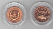 1 MARKA KALININGRAD RUSSIA ORIGINAL COPPER PROOF COIN YEAR TANK T-34 -