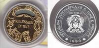 1000 DOBRAS SAINT THOMAS & PRINCE -PROOF COIN YEAR KM#99 MILLENNIUM CLOCK -