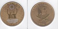 1 RIYAL QATAR - RARE UNC COIN YEAR KM#37 15th ASIAN GAMES VOLUNTEERS -