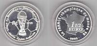 France 1/2 EURO FRANCE SILVER PROOF 1- COIN 2005 YEAR FRANCE SOCCER WORLD CHAMPION -