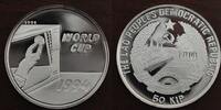 50 KIP LAOS SILVER PROOF COIN YEAR KM#47 USA FIFA WORLD CUP MUNDIAL 1994 -
