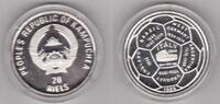 20 RIELS CAMBODIA KAMPUCHEA RARE SILVER UNC COIN YEAR KM#79 ITALY 90 FIFA -