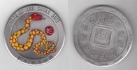 50 SHILLINGS SOMALIA GIANT COLORED UNC COIN YEAR OF SNAKE -
