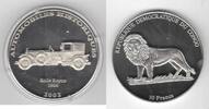 10 FRANCS CONGO PROOF COIN YEAR AUTOMOBILE KM#189 ROLLS ROYCE 1906 -