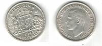 SILVER FLORIN AUSTRALIA UNC COIN YEAR KM#40 GEORGE VI -