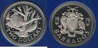 BARBADOS PROOF 2$ COIN YEAR KM#15 CORAL FISH -