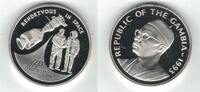 20 DALASIS GAMBIA SILVER PROOF COIN YEAR KM#36 RENDEZVOUS IN SPACE -
