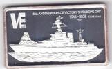 5 KWACHA MALAWI RECTANGULAR SILVER PROOF COIN YEAR HMS HOOD BATTLE SHIP -