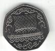 50 PENCE ISLE OF MAN UNC COIN YEAR KM#70.2 VIKING SHIP -